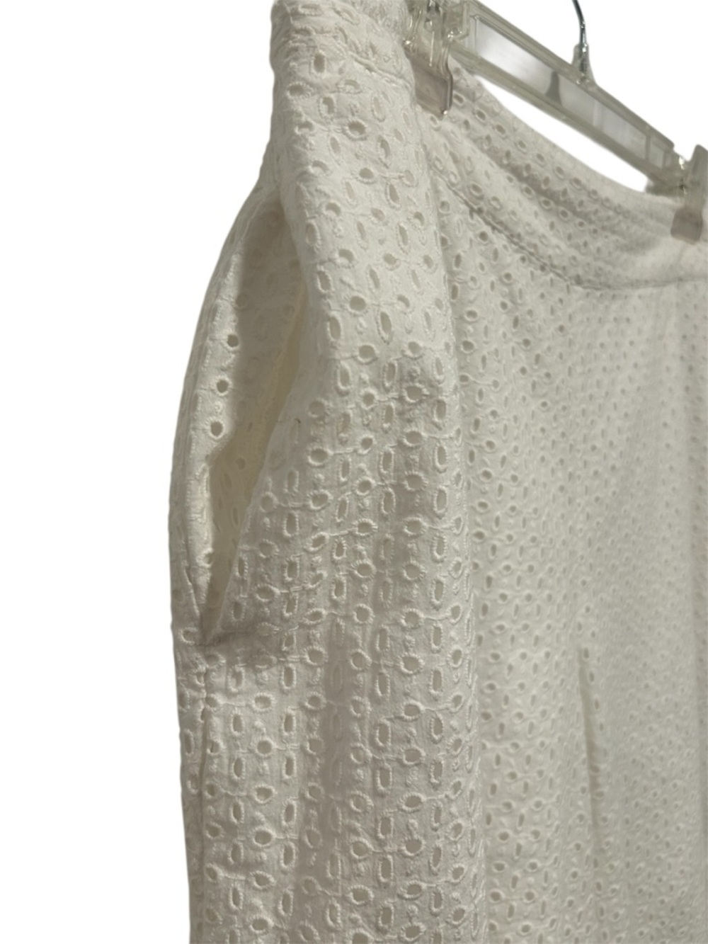 Issac Mizrahi Live! White Eyelet Cotton Culotte Shorts, Sz 12 Boho Coquette - Picture 2 of 12